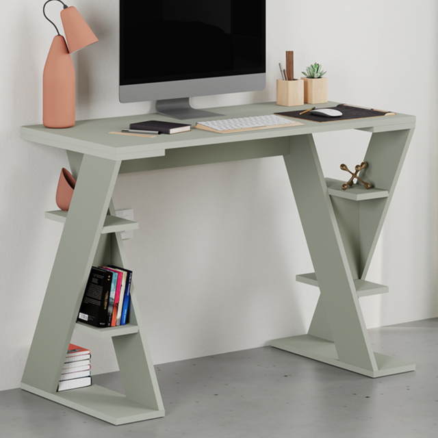 Decortie Papillon Ash Green 6 Shelf Desk - image 1