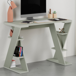 Decortie Papillon Ash Green 6 Shelf Desk - thumbnail 1