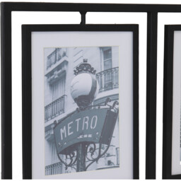 Alston 3 Photo Black Metal Multi Aperture Photo Frame - thumbnail 3