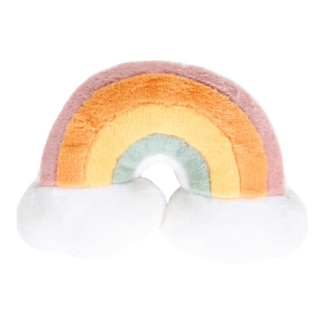 Rainbow Fur Cushion Multicolour - image 1