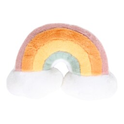 Rainbow Fur Cushion Multicolour - thumbnail 1