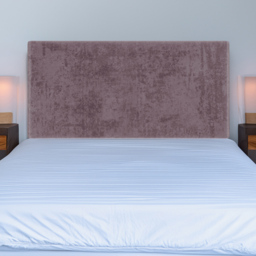 Bedmaster Valencia Double Mauve Naples Velvet Plain Headboard - thumbnail 1