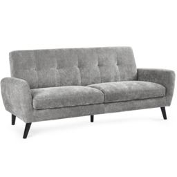 Julian Bowen Monza 3 Seater Dove Fabric Sofa - thumbnail 2