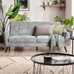 Julian Bowen Monza 3 Seater Dove Fabric Sofa - thumbnail 1