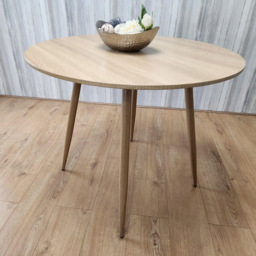 Portland 4 Seater Beige Wood Dining Table - thumbnail 4