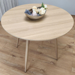 Portland 4 Seater Beige Wood Dining Table - thumbnail 1