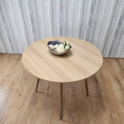 Portland 4 Seater Beige Wood Dining Table - thumbnail 3
