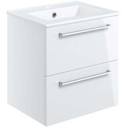 Bathstore Milford 2 Door White Wall Hung Basin Unit 510mm