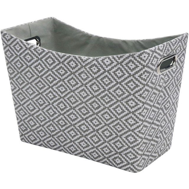 JVL Argyle Grey Paper Magazine Holder - image 1