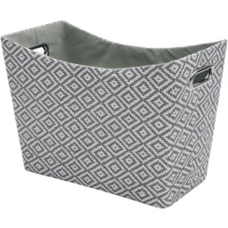 JVL Argyle Grey Paper Magazine Holder