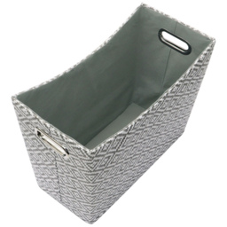 JVL Argyle Grey Paper Magazine Holder - thumbnail 3