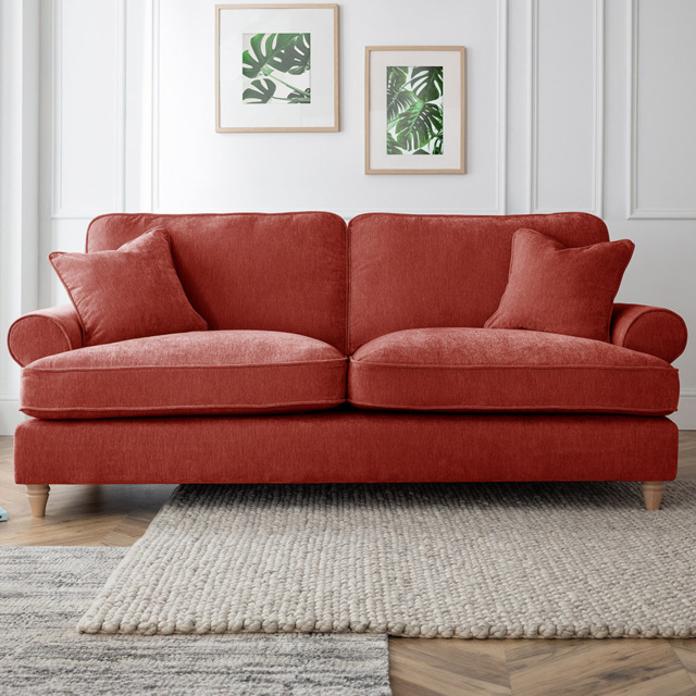 The Victoria 3 Seater Apricot Sofa - image 1