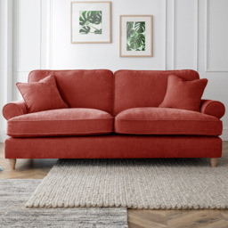 The Victoria 3 Seater Apricot Sofa - thumbnail 1