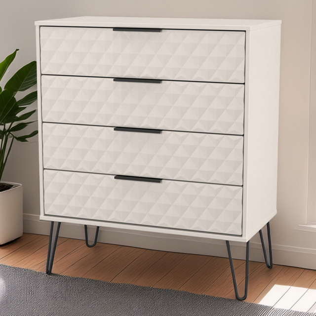 Crowndale Harlequin 4 Drawer Kashmir Matt Chest of Drawers Ready Assembled - image 1
