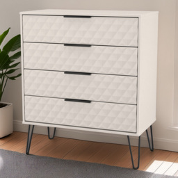 Crowndale Harlequin 4 Drawer Kashmir Matt Chest of Drawers Ready Assembled - thumbnail 1