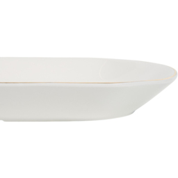 White and Gold Christmas Tree Oval Platter 30.6cm - thumbnail 3