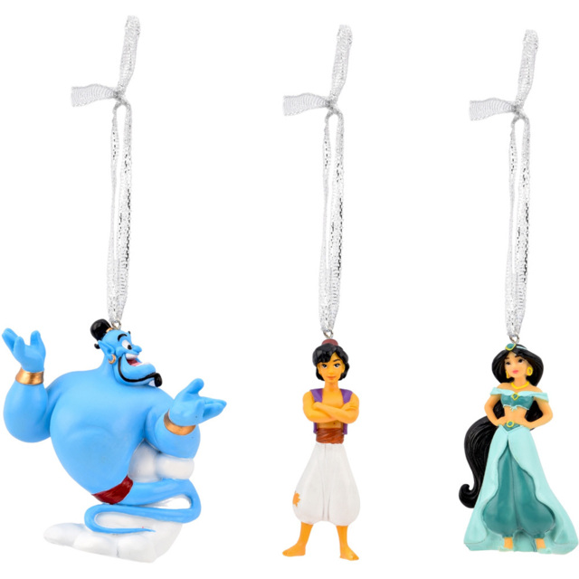 Disney Genie Jasmine and Aladdin Christmas Tree Ornaments 3 Pack