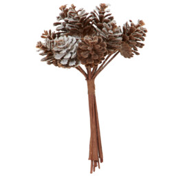 Snowy Pinecone Pick Bundle - Brown - thumbnail 2