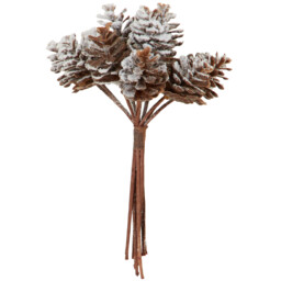 Snowy Pinecone Pick Bundle - Brown - thumbnail 1