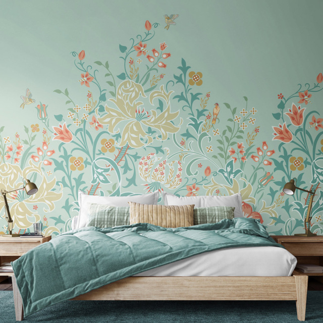 Origin Murals Trailing Lily Blue Wall Mural - image 1