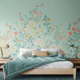 Origin Murals Trailing Lily Blue Wall Mural - thumbnail 1