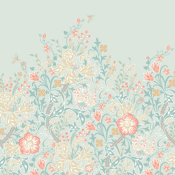 Origin Murals Trailing Lily Blue Wall Mural - thumbnail 2