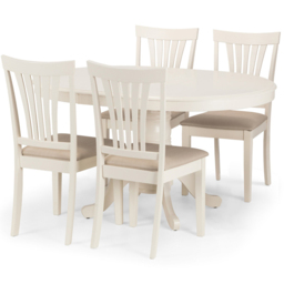 Julian Bowen Stanmore 6 Seater Lacquer Extending Dining Table Taupe - thumbnail 4
