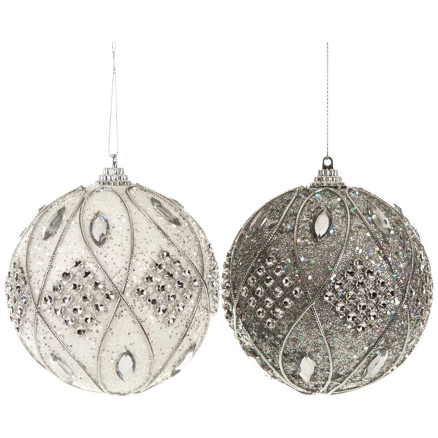 Jewelled Bauble - Silver - image 1