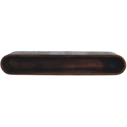 Artisan Furniture Arc Brown Single Shelf Solid Wood Wall-Mounted Media Console - thumbnail 2