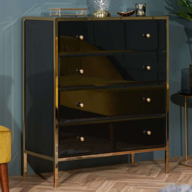 Birlea Fenwick 4 Drawer Black Chest of Drawers - image 1