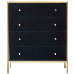 Birlea Fenwick 4 Drawer Black Chest of Drawers - thumbnail 3