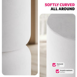 tectake Amine Round White Side Table Set of 2 - thumbnail 4