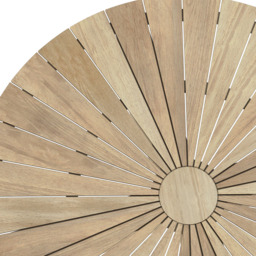 Charles Bentley Acacia Wood 6 Seater Round Dining Table with Sundial Top - thumbnail 3