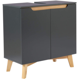 Home Source Florence 2 Door Grey Under Sink Cabinet - thumbnail 2