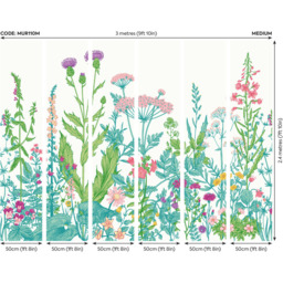 Origin Murals Botanical Fleur Multicolour Wall Mural - thumbnail 3