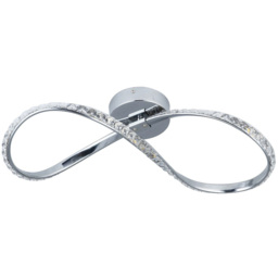 Nora Silver Flush Fitting LED Ceiling Light