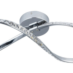 Nora Silver Flush Fitting LED Ceiling Light - thumbnail 4