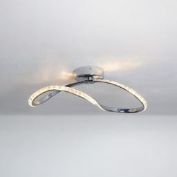 Nora Silver Flush Fitting LED Ceiling Light - thumbnail 2