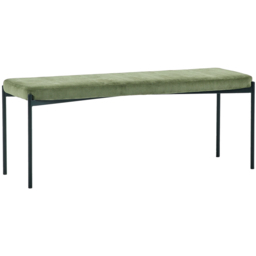 Julian Bowen Leonie 2 Seater Green Velvet Dining Bench - thumbnail 2