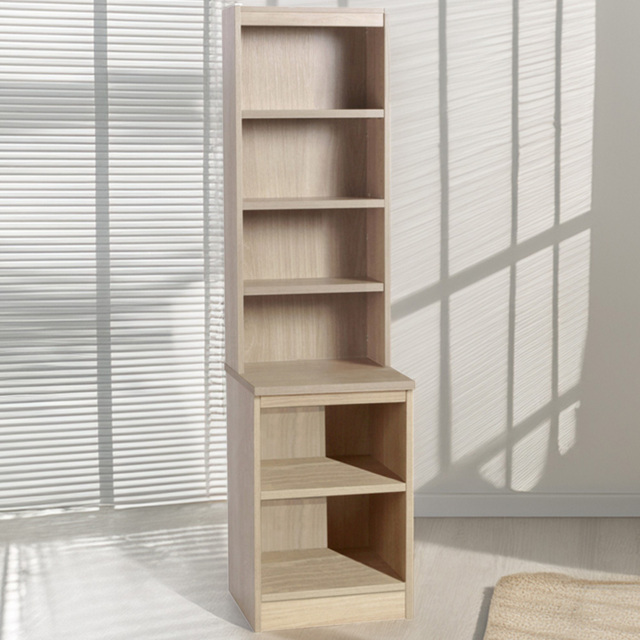 R White Cabinets 6 Tier Light Oak Desk Height Bookcase - image 1