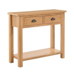 Norbury Oak Console Table - Natural - thumbnail 1