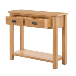 Norbury Oak Console Table - Natural - thumbnail 2