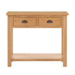 Norbury Oak Console Table - Natural - thumbnail 3