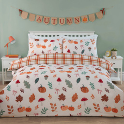 Autumn Friends Duvet Set Rust Single