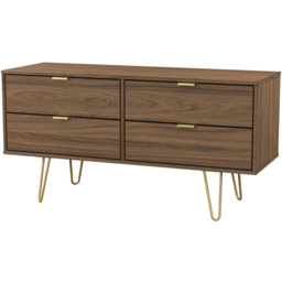 Crowndale Hong Kong 4 Drawer Carini Walnut Bed Box Ready Assembled - thumbnail 2
