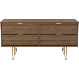Crowndale Hong Kong 4 Drawer Carini Walnut Bed Box Ready Assembled - thumbnail 3
