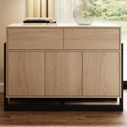 GFW Taite Oak 3 Door 2 Drawer Sideboard