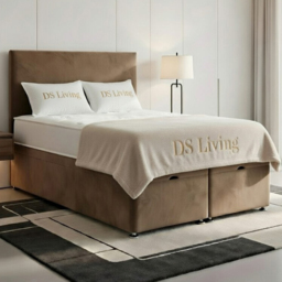 DS Living Prima Super King Size Mink Plush Divan Bed