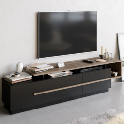 Decorotika Pia Black and Walnut TV Unit