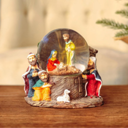Marco Paul Jesus Christmas Nativity Scene Snow Globe 15cm - thumbnail 3